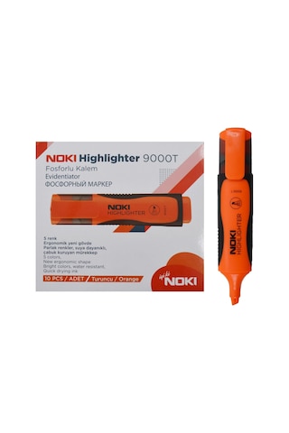 Noki Fosforlu Kalem 10 Adet Turuncu Mavi