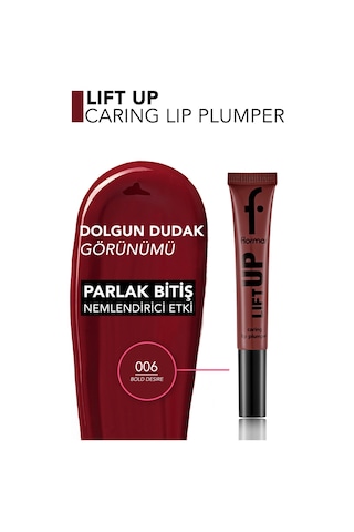 Flormar Lift Up Dolgun Görünüm Veren & Hyaluronik Asit Etkili Dudak Parlatıcısı 006 Bold Desıre