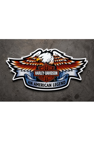 Harley-davidson Kartal Desenli Sticker 15 X 8 Cm Motor Dekoratif Çıkartma 0