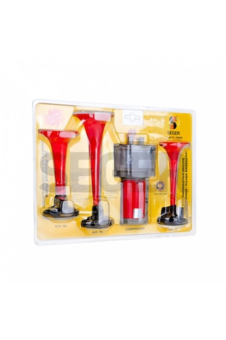 Seger 24 Volt Plastik 3 Borulu Kompresörlü Fala Fala Korna