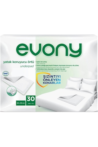 Evony Hasta Bezi Bel Bantlı Xl 30 Adet + Yatak Koruyucu Örtü 30 A