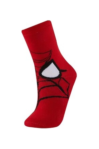 DeFacto Erkek Çocuk Marvel Spiderman 2'li Pamuklu Kışlık Çorap A6340A8NSKR1