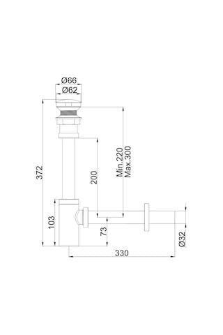Yak Minimal Süzgeçli Sabit Kapaklı Lavabo Sifonu 102119059 Krom
