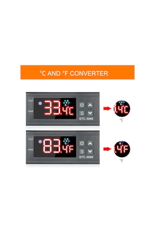 Qingmipy Stc-3000 24v Sucul Yumurta & Deniz Ürünleri Soğutucu İçin Dijital Sayısal Mikroişlemci Sıcaklık Kontrol Cihazı