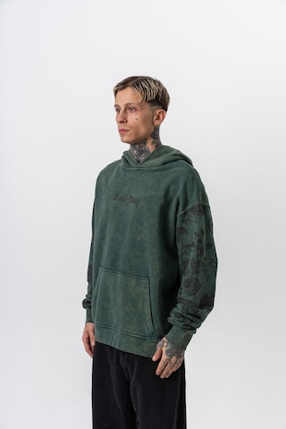 Respire Erkek Root Deep Baskılı Yıkamalı Kapüşonlu Oversize Hoodie Yeşil