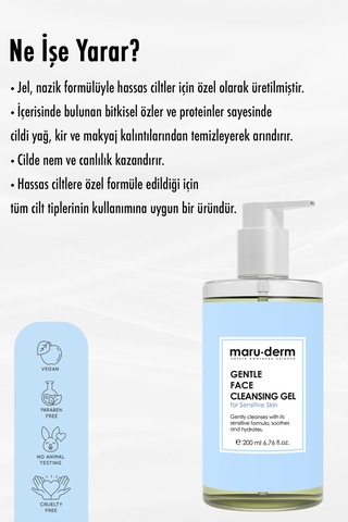 Maruderm Hassas ve Atopik Ciltler İçin Yüz Yıkama Jeli 200 ML