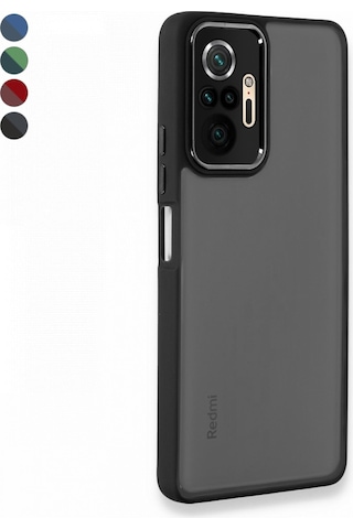 Xiaomi Redmi Note 10 Pro 4G Kılıf Freya Lazer Lens Kamera Çerçeveli Silikon Kapak
