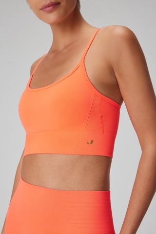 Jerf Gela Ayar Askılı Sport Bralet Neon Mercan 001