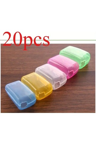 Willowhaven 20 Adet Taşınabilir Diş Fırçası Başlığı Saklama Kutusu Kapaklı Çeşitli Renkler Ev Seyahat