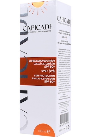 Capicade Spf 50+ Güneş Koruyucu Krem Lekeli Ciltler 100 Ml