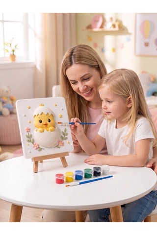 15x15 Sevimli Civciv Taş Boyama Seti Çocuk Ve Yetişkin Hobi Kiti