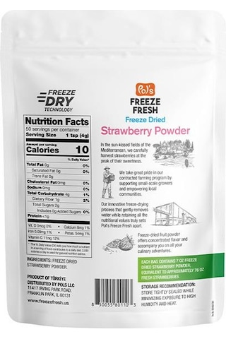 Pol's Freeze Fresh Çilek Tozu 200 G 200 G