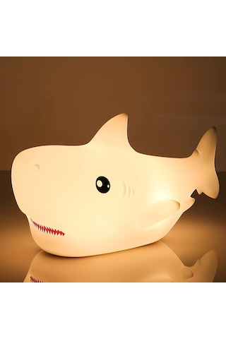 Gece Lambası - Köpekbalığı Gece Lambası Hayvan Lambası 7 Renk Değiştiren Lamba Sevimli Çocuk Gece Lambası Usb Şarjlı Sevimli Lamba Çocuk Odası Köpekbalığı Diğer
