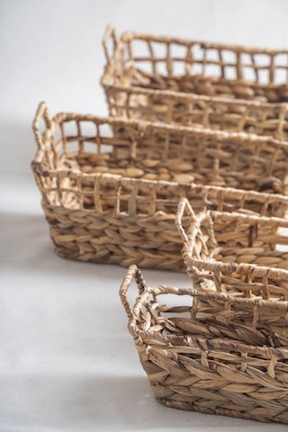 Soléa Hasır 4 Lü Sepet Seti Krem