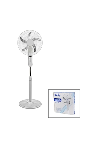 18 İnc 45 Cm Kumandalı Sanayi Tipi Ayaklı Vantilatör 5-metal Pervane 3-kademe Hız 65w Y:137cm 4887