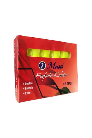 Masis Fosforlu Kalem Sarı 12 Adet Sarı