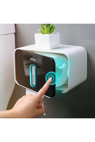 Mavi Mengnı Taşınabilir Tuvalet Kağıdı Tutucu Duvara Monte Banyo Depolama Rafı Yaratıcı Katlanabilir Askı Doku Kutusu Ev Tuvalet Kağıdı Tutucu