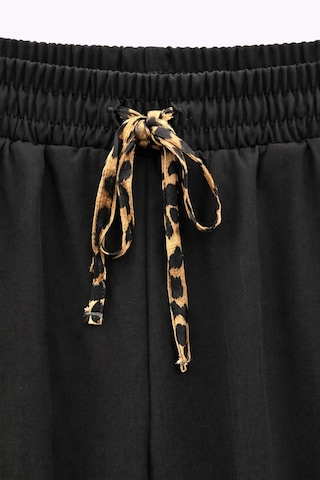 Mixray 4789 Kadın Leopar Biyeli Havuç Pantolon Siyah