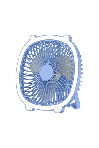 Mavi Usb Şarj Fanı Masaüstü Fan Yaz Evi Ofis Yatak Odası Küçük Fan Duvara Monte