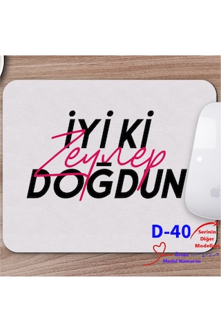 Kişiye Özel Tasarımlı Mousepad, Doğum Günü Temalı Mouse Pad D Serisi 50 Model