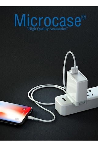 Microcase iPhone Apple Uyumlu iPad Lightning Usb Şarj Ve Data Kablosu - 3 Metre Beyaz