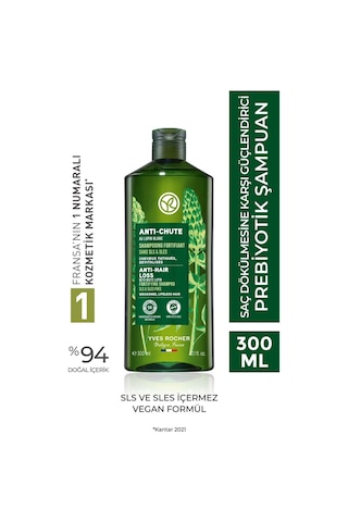 Yves Rocher Saç Dökülmesine Karşı Güçlendirici Prebiyotik Vegan Şampuan 300 ML