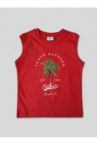 Palm Life Erkek Çocuk California Baskılı 2'li Penye Takımı Kırmızı