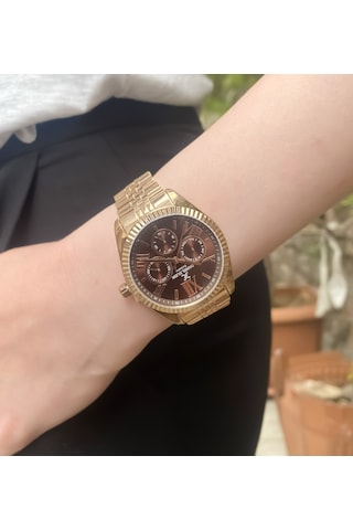 Daniel Klein Dke.1.10847-7 Exclusive Tüm Fonksiyonlar Aktif 3 Atm Suya Dayanıklı Bakır Renk Kadın Kol Saati Bakır
