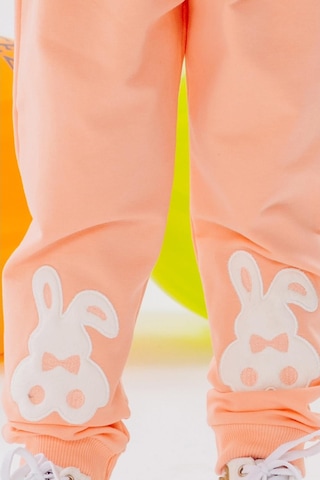 Breeze Kız Çocuk Eşofman Altı Tavşancık Nakışlı 1-4 Yaş, Somon Somon