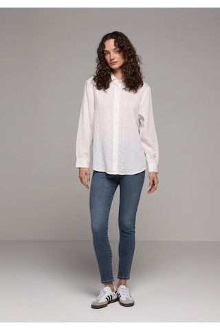 Colin's Colins Boyfriend Fit Shirt Neck Jakarlı Kadın Beyaz Uzun Kol Gömlek Cl1078685 Q1.v1 Wht