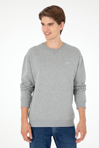 U.S. Polo Assn. Erkek Bisiklet Yaka Gri Melanj Basic Şardonlu Sweatshirt 50295148-VR086