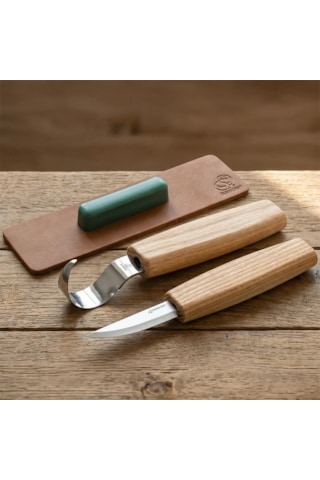 Beavercraft S01 Ahşap Kuksa Kaşık Oyma Bıçağı Seti 4 Parça