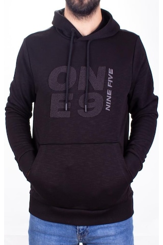 Twister 1931 Siyah Kapüşonlu Erkek Sweatshirt Siyah