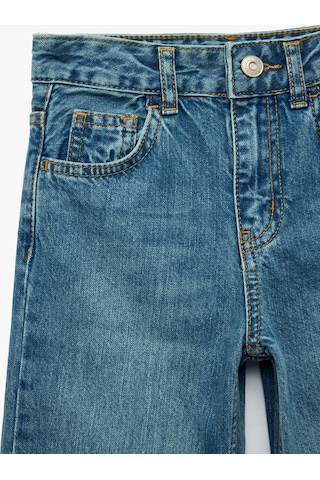 Koton Pamuklu Mom Fit Denim Pantolon Orta İndigo 7wkg40036ad