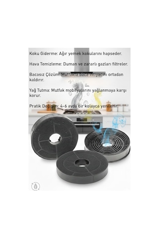Silverline İle Uyumlu 3423 U-lined Davlumbaz Aspiratör Karbon Filtresi