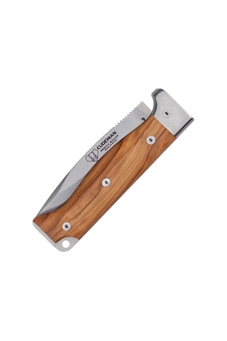Cudeman 384-lf Mt-4 Natural Olive Zeytin Saplı Deri Kılıflı Çakı