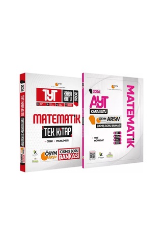2026 YKS-TYT Matematik TEK Kitap ve AYT Matematik Kara Kutu ÖSYM Çıkmış Soru Bankası 2li Set Çözümlü