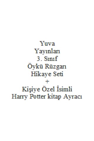 3. Sınıf Hikaye Seti Yuva Yayınları Öykü Rüzgarı + Kişiye Özel İsimli Harry Potter Kitap Ayracı