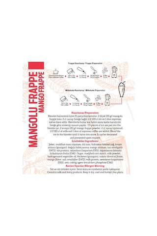 Oze Mangolu Frappe Tozu 250 G