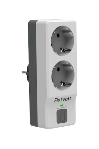 Dotvolt İkili Akım Korumalı Priz Beyaz Anahtarlı Surge Hunter 1050 Joule