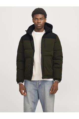 Erkek Rüzgara Dayanıklı Kapüşonlu Puffer Mont - Otto Rosin