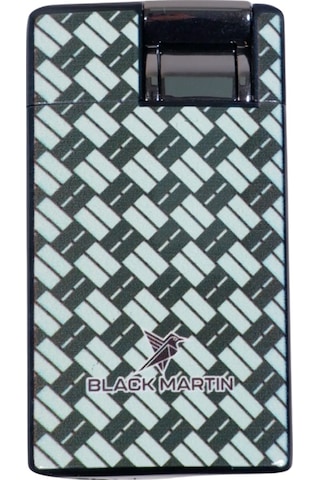 Black Martin Tek Torch Pürmüz Karbon Desenli Yeşil Puro Çakmağı - Tr9296