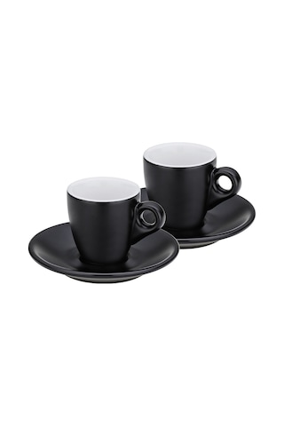 Kela 12750 Mattıa Espresso Fincan Seti 2li Siyah 50ml