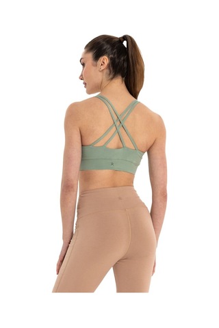 Inguz Çift Askılı Sırtı Çapraz Yoga Büstiyer Açık Yeşil