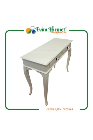 100 Cm Çekmeceli Krem Dresuar & Makyaj Masası Krem