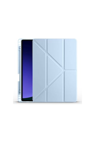 Samsung Galaxy Uyumlu Tab S9 Fe X510 X516 Kılıf Kalem Bölmeli Trifolding Case