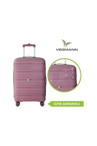 Vegmann Polipropilen Pp Atlas Mürdüm Orta Boy Valiz Mürdüm
