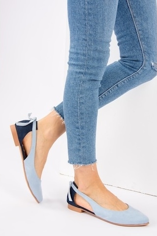 Fox Shoes Mavi/Lacivert Kadın Babet H726324002 Lacivert