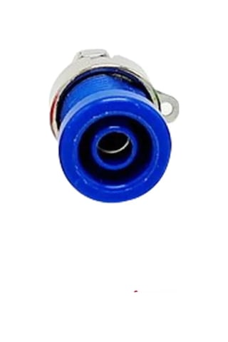 4mm Korumalı Mavi Born Jack - 5 Adet