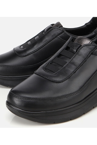 Hotiç Kadın Deri Siyah Lastik Detaylı Dolgu Topuklu Günlük Loafer 01ayh314480a100 01ayh314480a100 Siyah